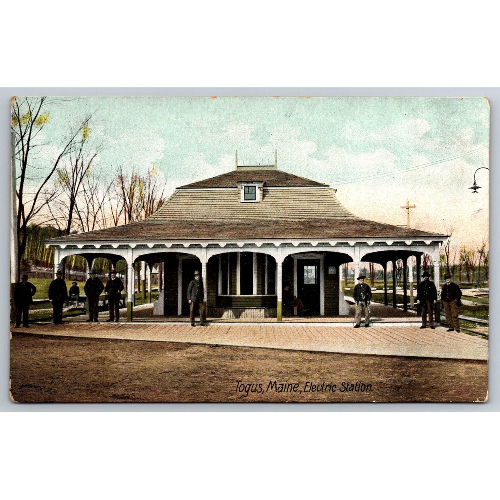 Togus Maine Electric Station 1907 Hugh C Leighton Postcard Divided Back PC 530